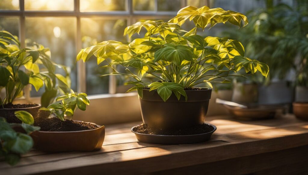 Caring for propagated Golden Umbrella plants