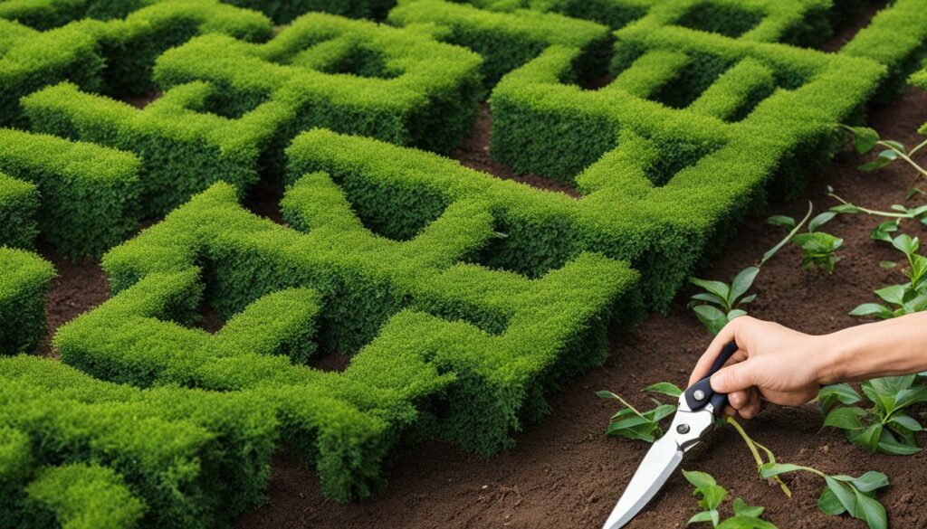 maze plant pruning